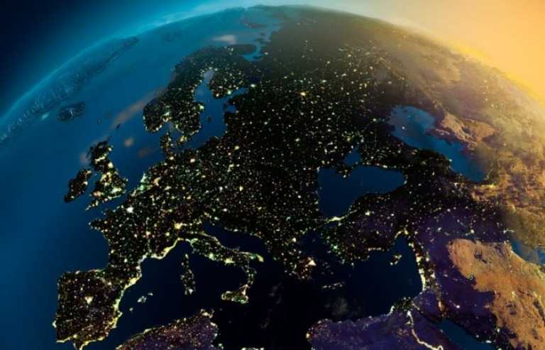 Ночная Земля: вид из космоса (Европа)